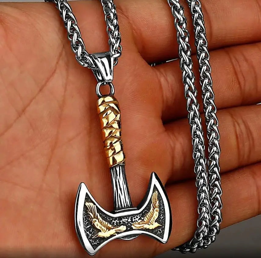 Never fade wolf and raven slavic wild amulet talisman viking necklace jewelry