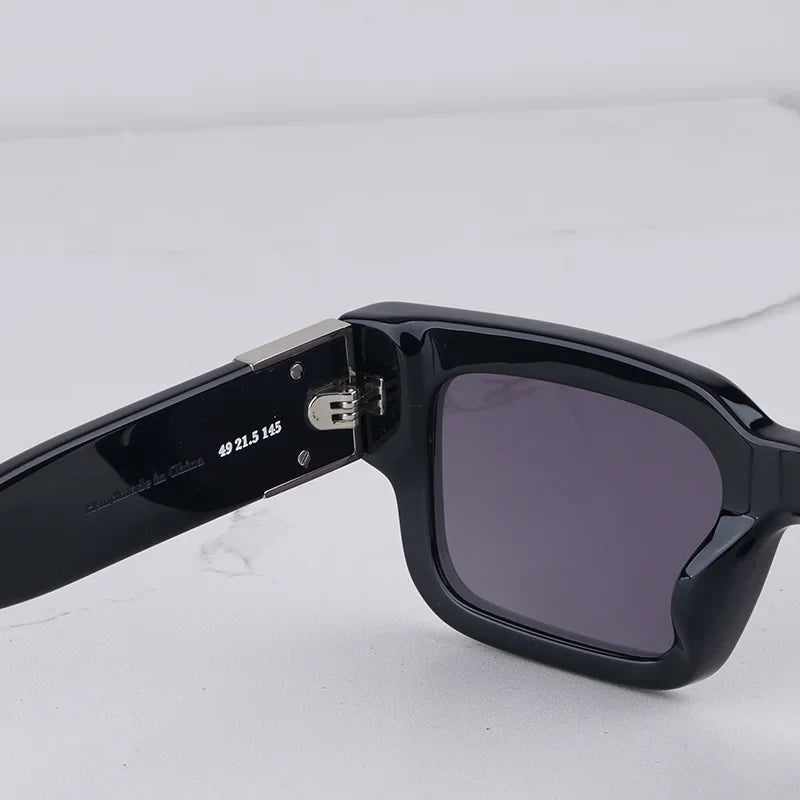 Getaway jet black thick acetatе high‑street shades luxury eyewear