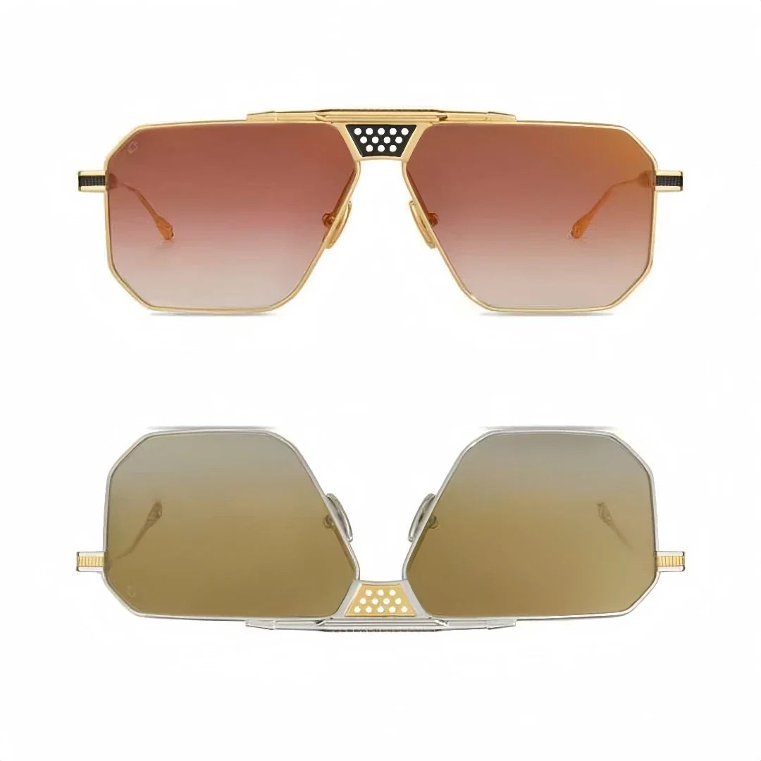 T Henri berlinette ultralight titanium square pilot sunglasses