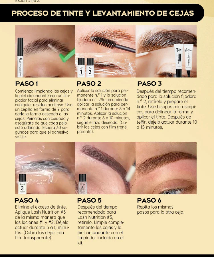 Gollee Semi permanent lash & brow tint natural black eyelash lifting & perming kit