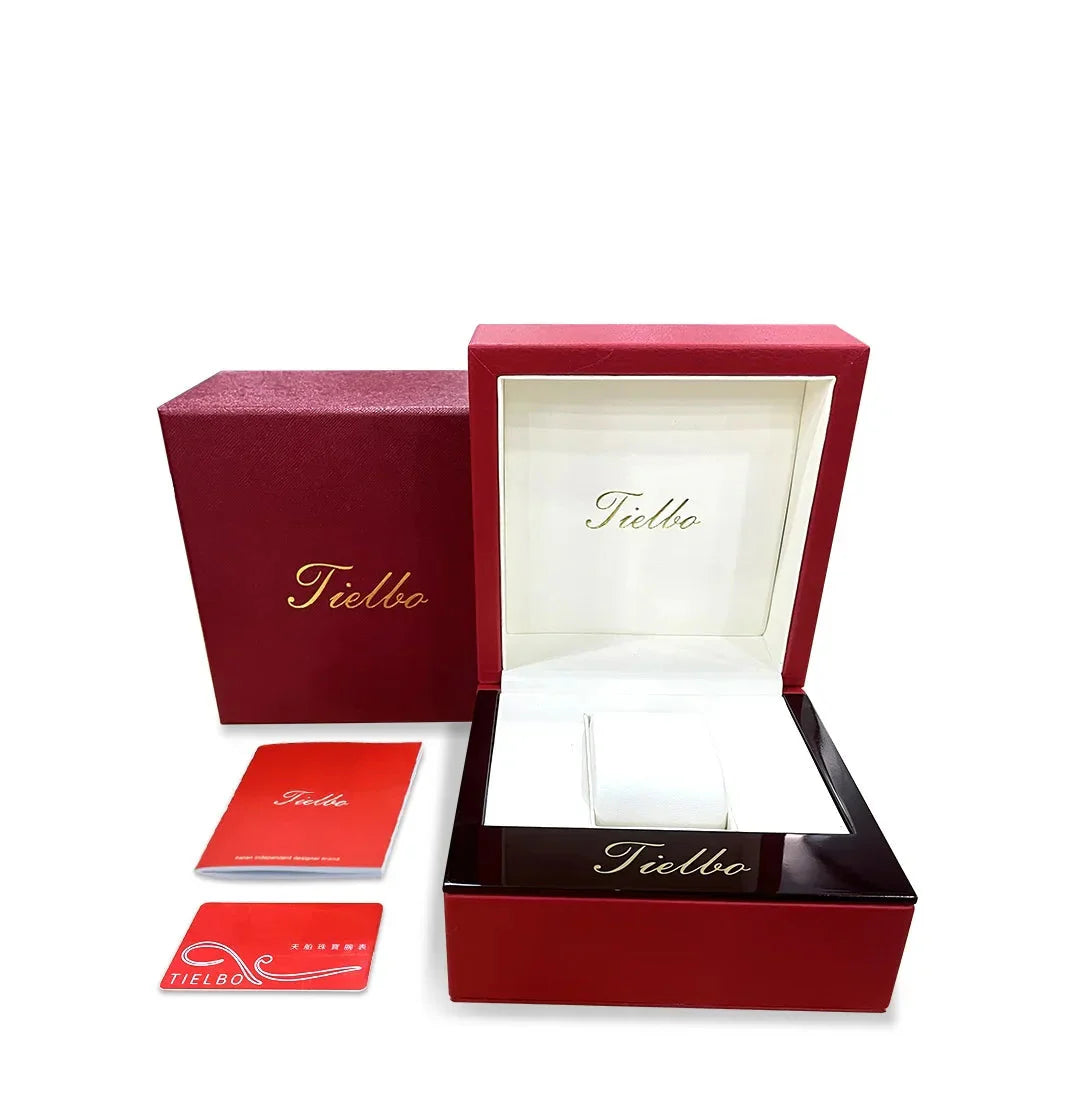 TIELBO sapphire luminous hands crystal hollow design mechanical watch