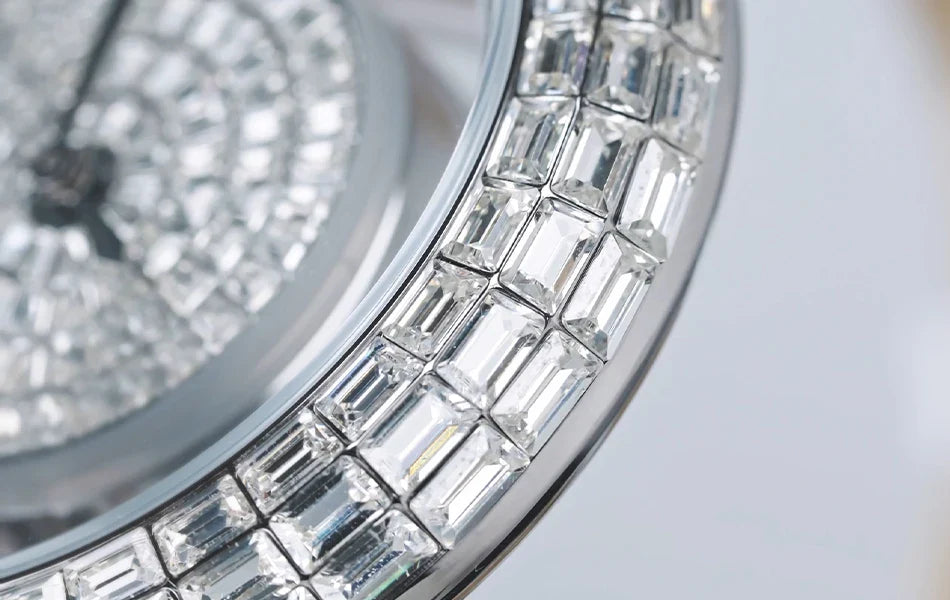 Women fashion crystal quartz wristwatch elegant bracelet ladies gift