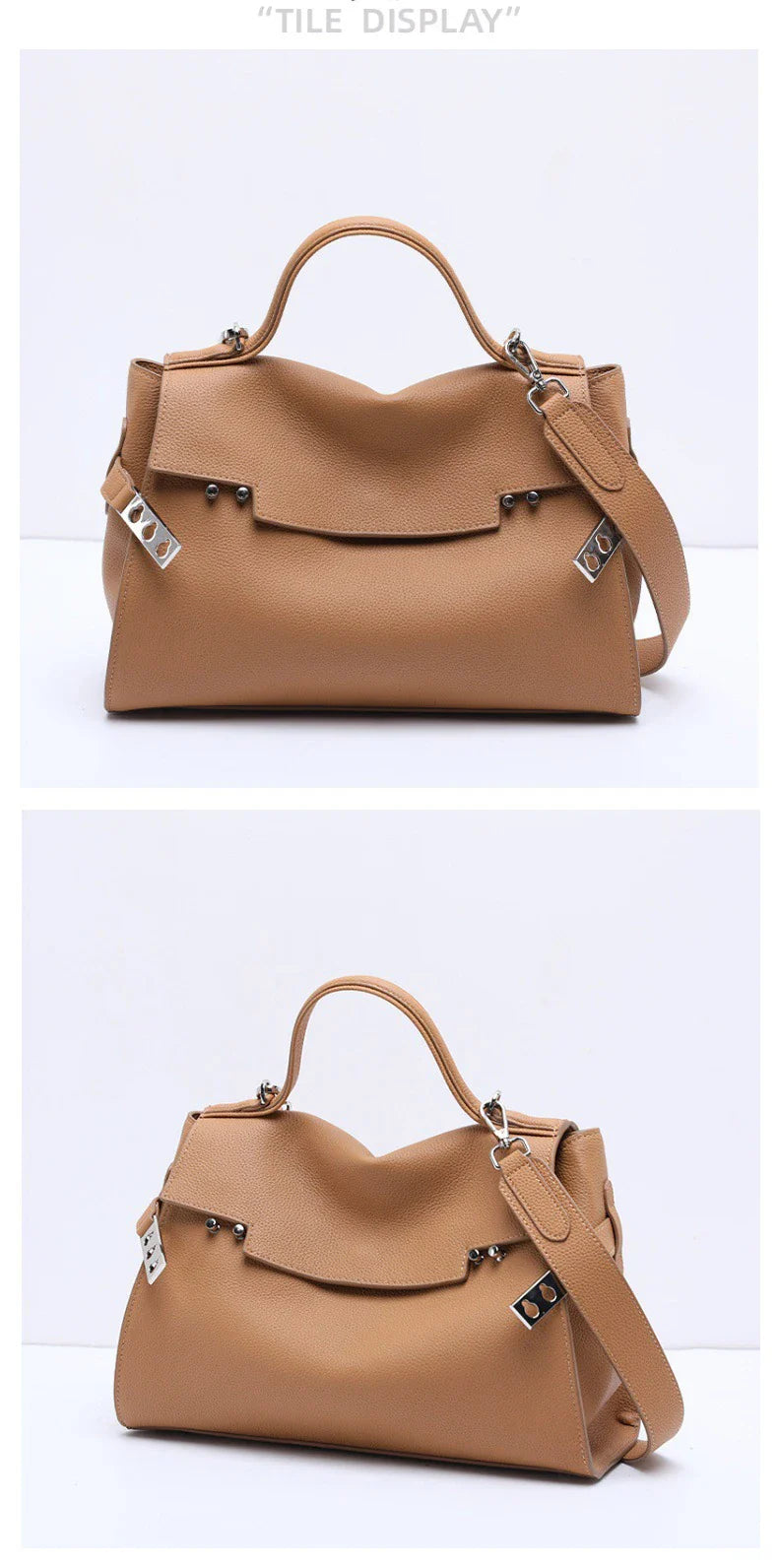 ARI luxury soft cowhide leather shoulder bag classic fashion