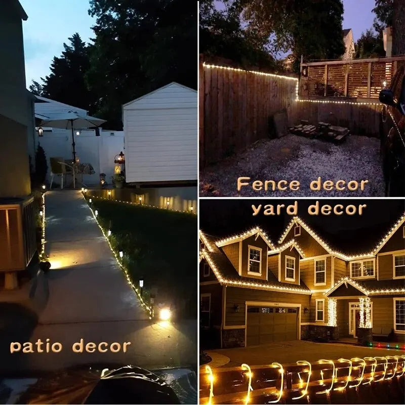 Solar Rope Lights Solar LED Light Path Deck Outdoor Garden