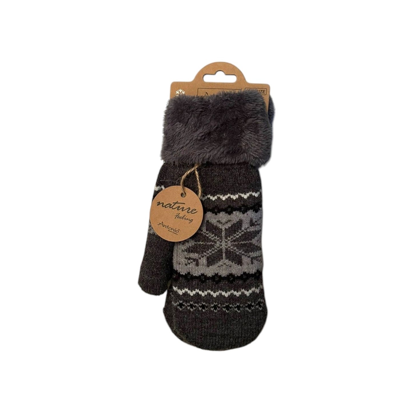 Winter Damen Fäustlinge » Winterfäustlinge Schneeflocke » Damenhandschuhe » warme Strickhandschuhe