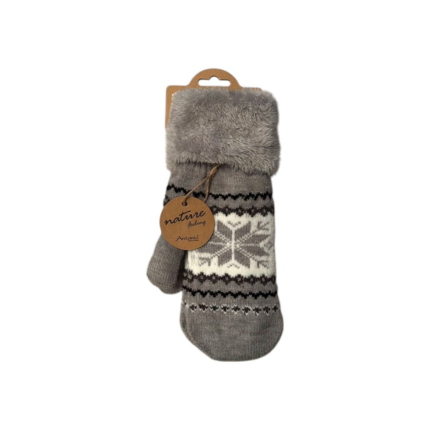 Winter Damen Fäustlinge » Winterfäustlinge Schneeflocke » Damenhandschuhe » warme Strickhandschuhe