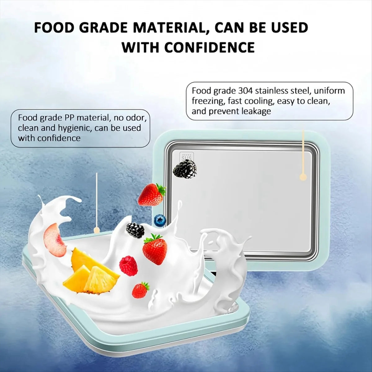 Instant Ice Cream Maker,Homemade DIY Ice Cream,Freeze Yogurt Rolls