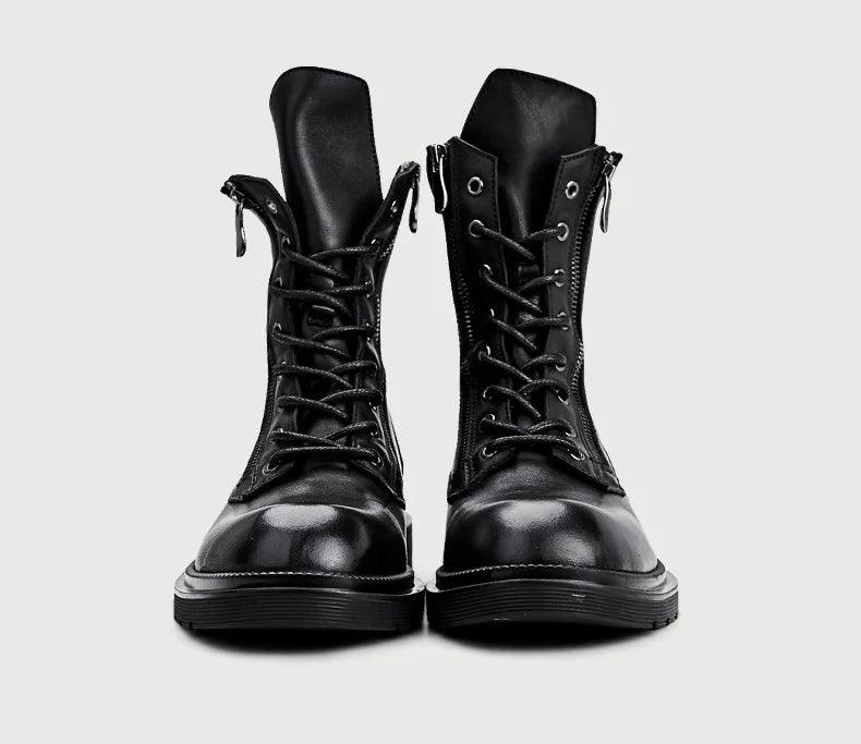 fashion luxury genuine leather designer british style handmade boots