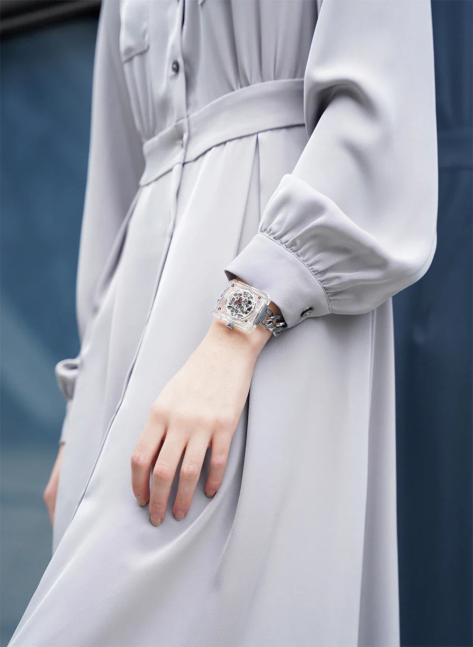 CIGA Design crystal love series elegant skeleton automatic watch for ladies