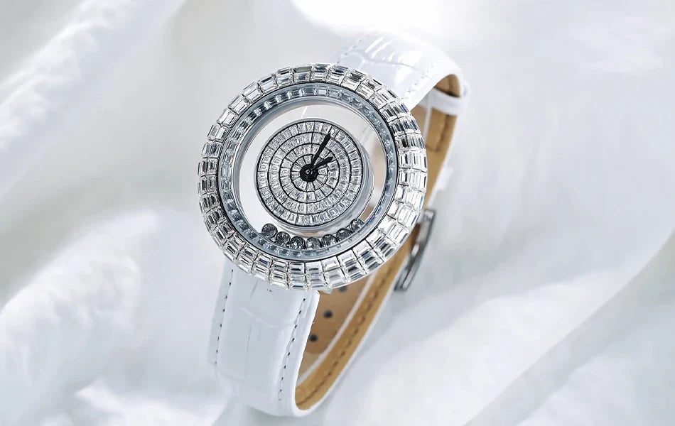 Women fashion crystal quartz wristwatch elegant bracelet ladies gift