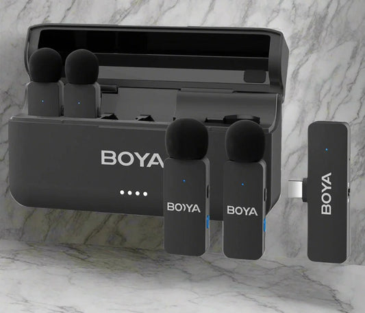 BOYA-V4U wireless microphone for phone & pc video recording live streaming