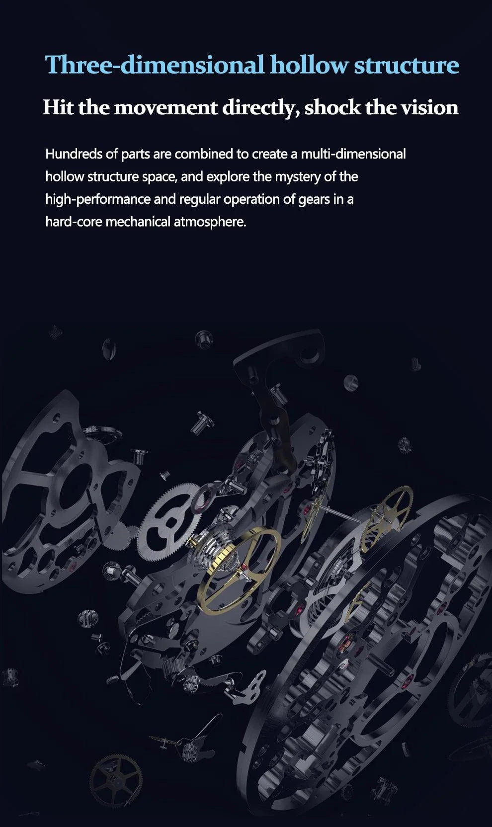 Haofa skeleton,Luxury automatic mechanical watch