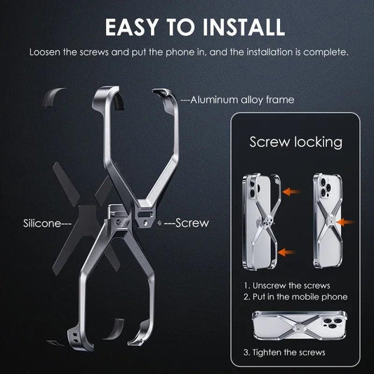 Phone case for iphone metal x type removable heat dissipation  cover