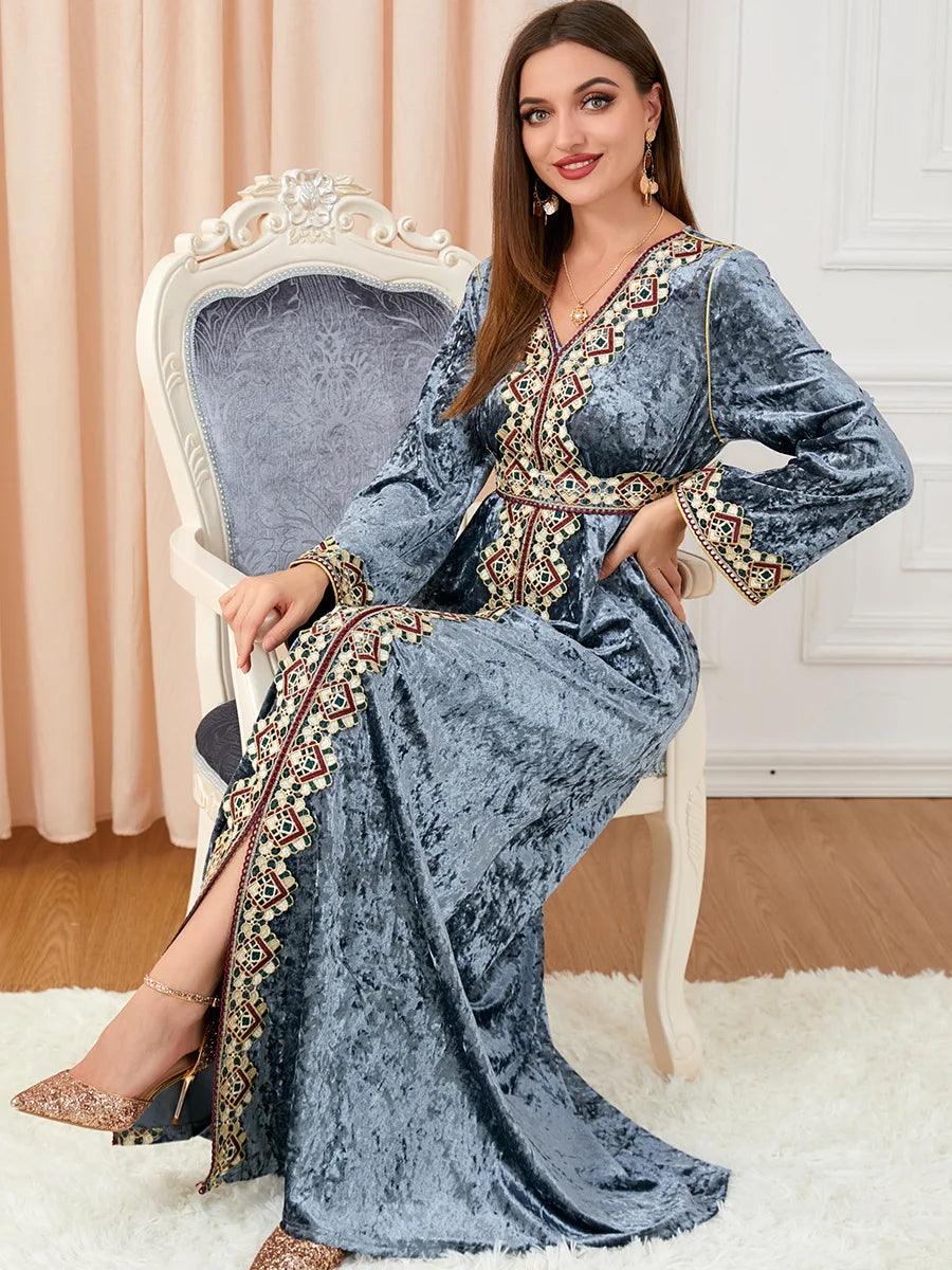 Elegant Dubai inspired dress for muslim women,Modest & stylish fashion