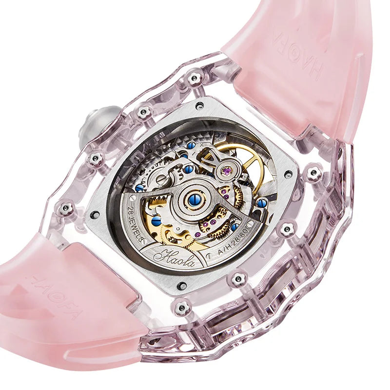 Haofa luminous crystal watch automatic mechanical timepiece