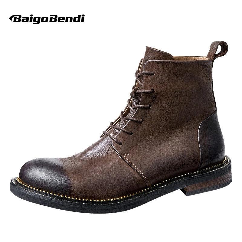 Handmade high quality soft leather boots in British style