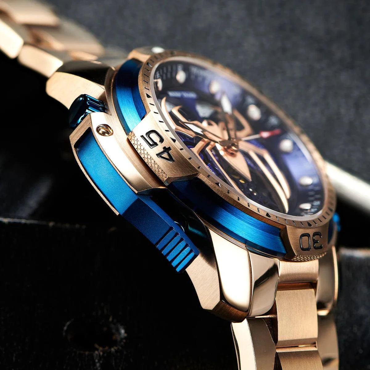 REEF TIGER design sport automatic watch spider dial