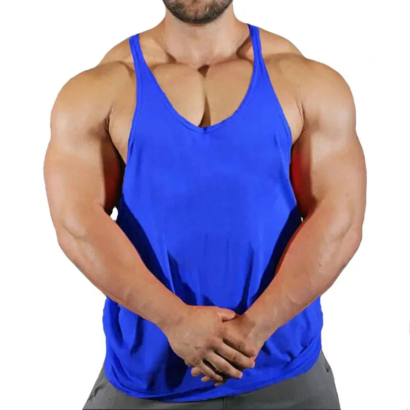 Men gym stringer tank – muscle workout vest for fitness