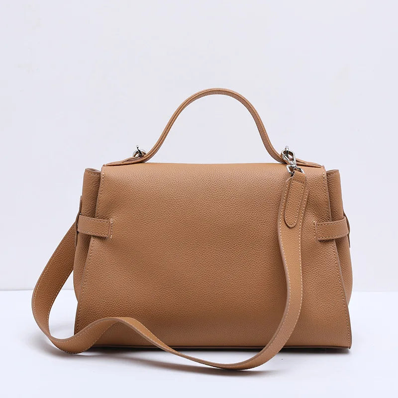 ARI luxury soft cowhide leather shoulder bag classic fashion