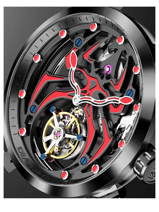 IDEAL KNIGHT automatic tourbillon skeleton flywheel luxury mechanical watch
