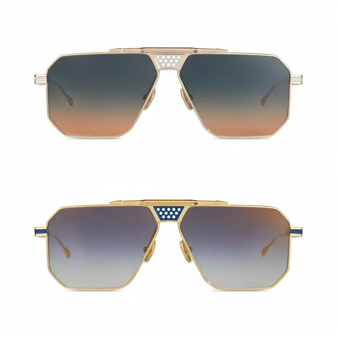 T Henri berlinette ultralight titanium square pilot sunglasses