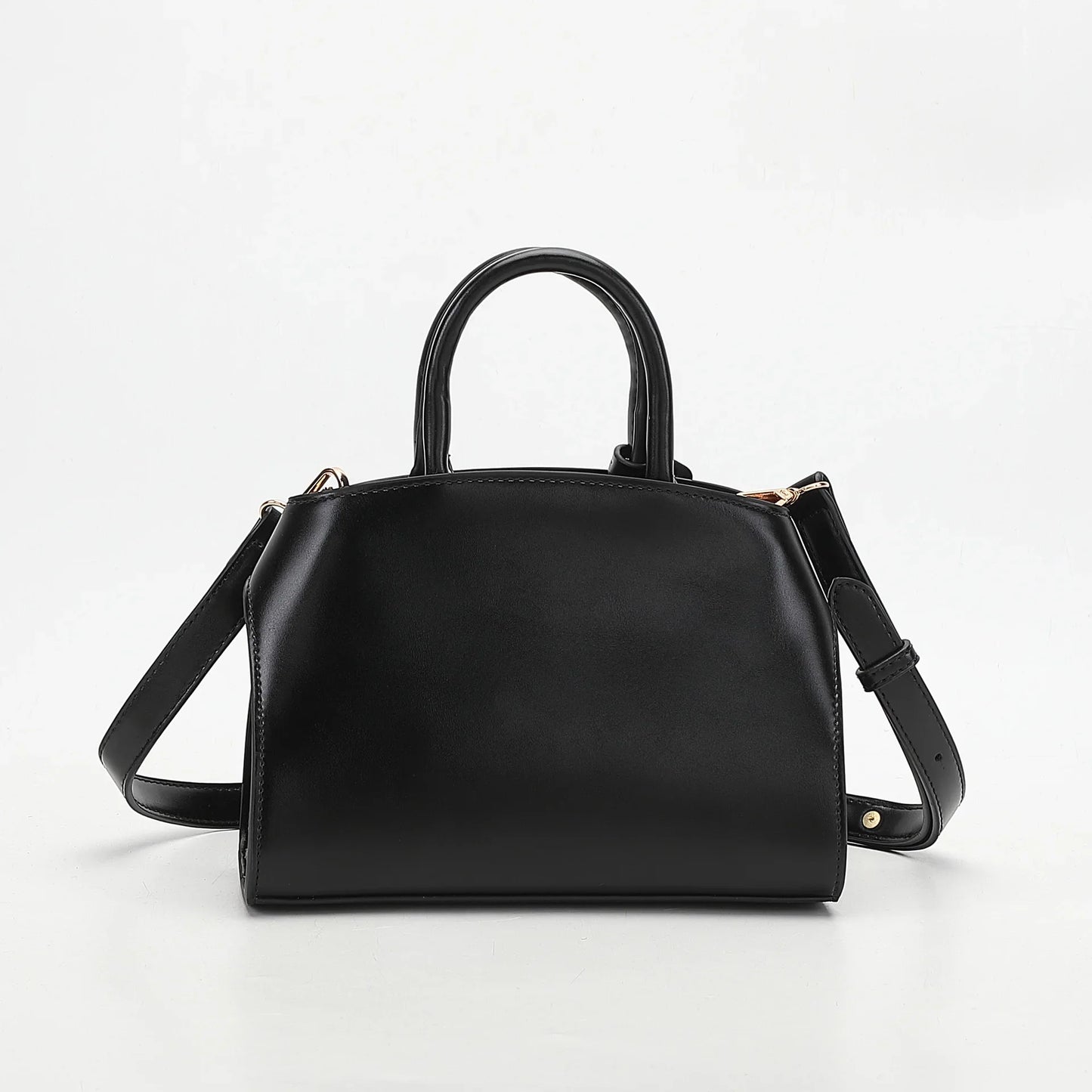 Ari modern classic shell bag – soft structured style double lock charm