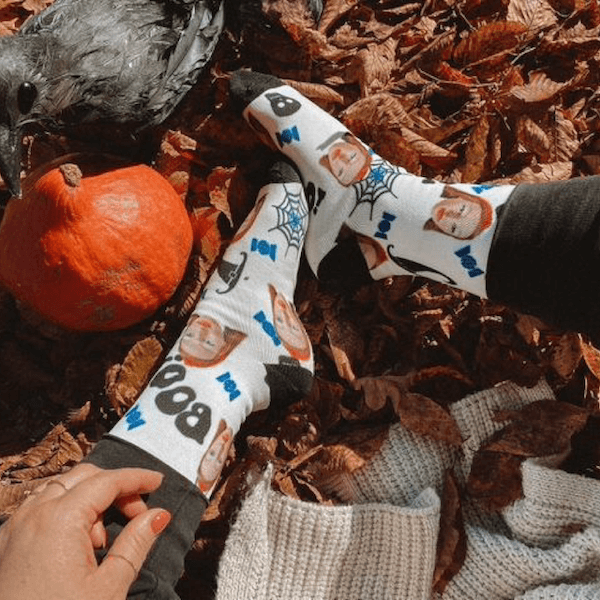 Personalisierte gespenstige Halloween Sneakersocken