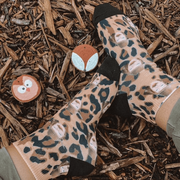 Personalisierte Leoparden Socken