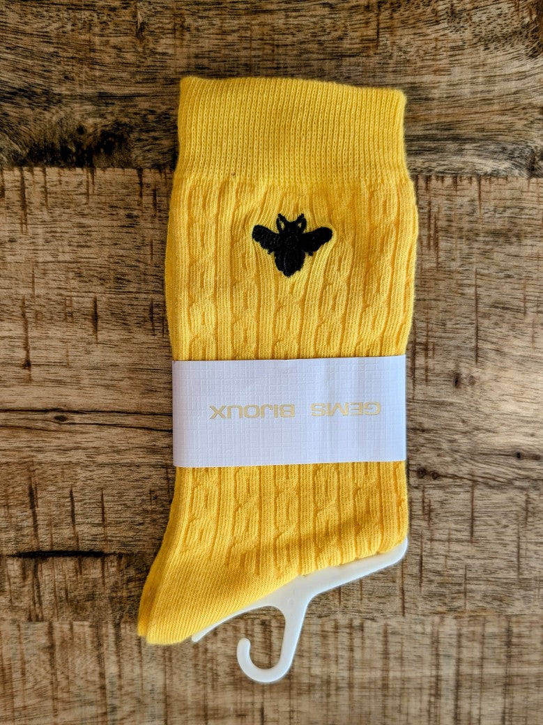 Socken Gucci Style Gelb Schwarz, Baumwolle - Einheitsgröße mit perfekter Fußanpassung!