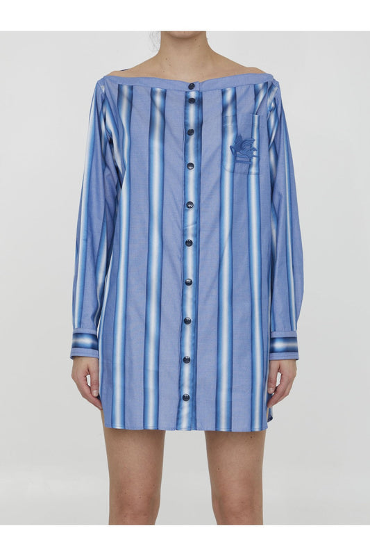 Striped shirt dress