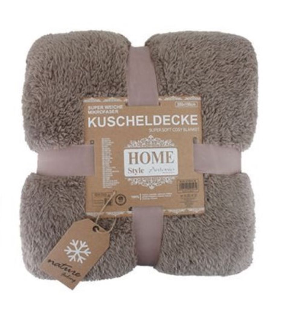 Teddy Kuscheldecke 150 x 200 cm » warme Wohndecke in Kunstfell-Optik | flauschige Mikrofaser Decke