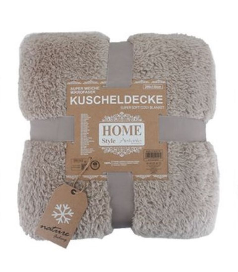 Teddy Kuscheldecke 150 x 200 cm » warme Wohndecke in Kunstfell-Optik | flauschige Mikrofaser Decke