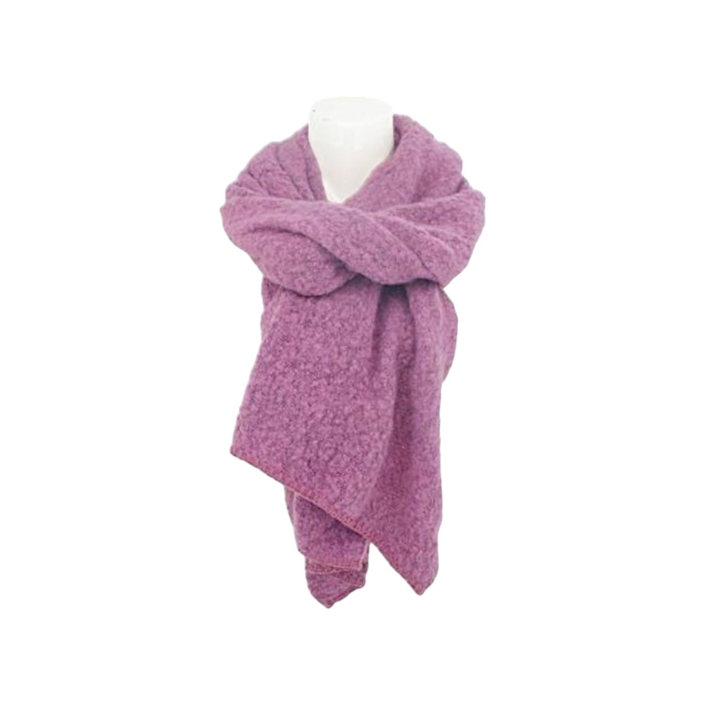 Winter Damen Schal Trapez » Bouclé Damenschal 200x40 cm » Winterschal Trapezschal » Alpaca Touch-Feeling | weich & flauschig