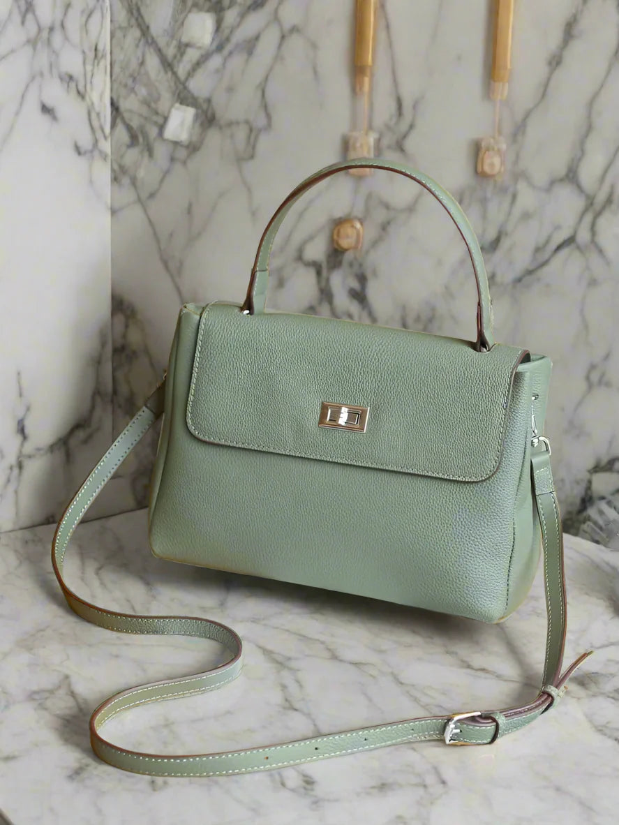 Designer ladies leather bag retro shoulder & crossbody office purse