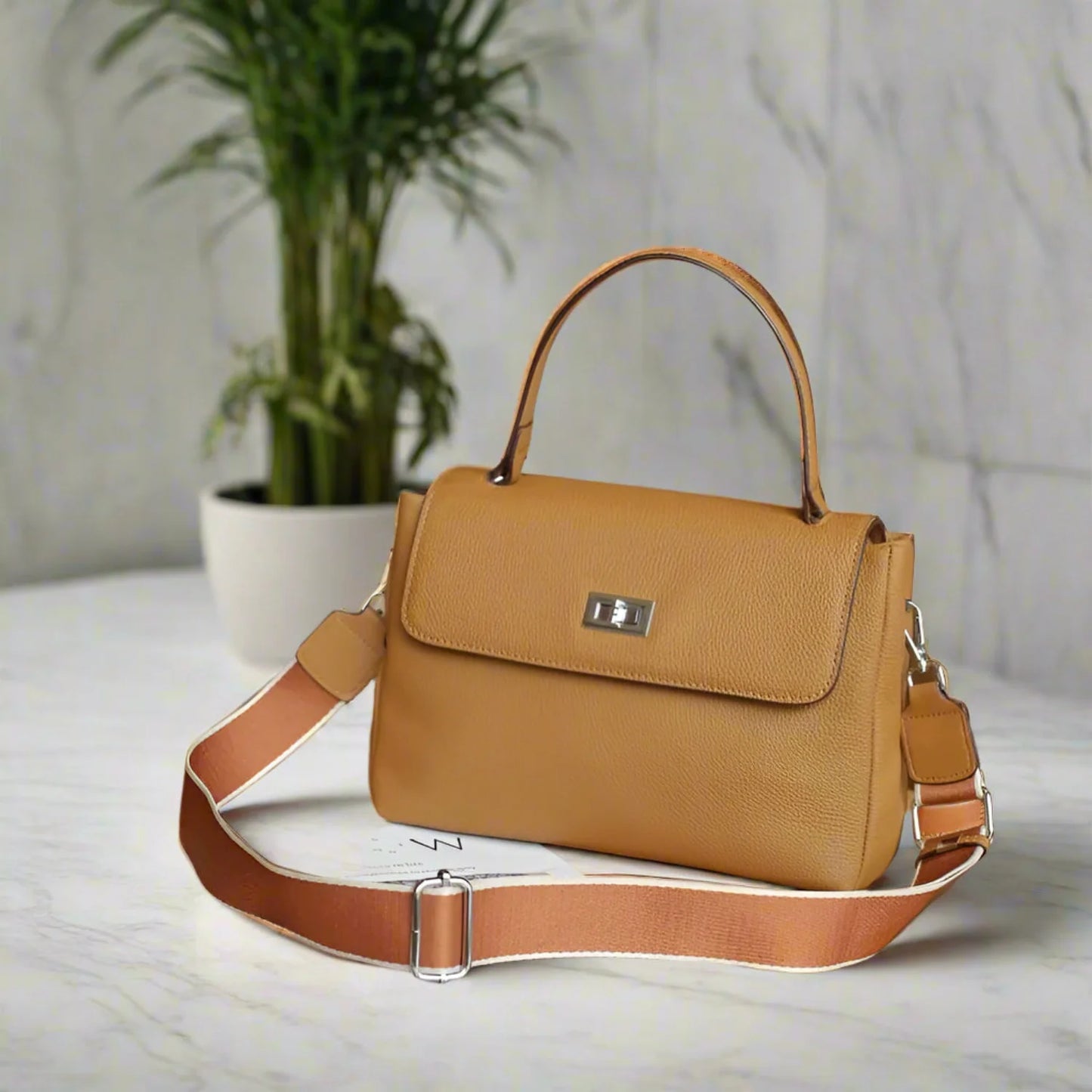 Designer ladies leather bag retro shoulder & crossbody office purse