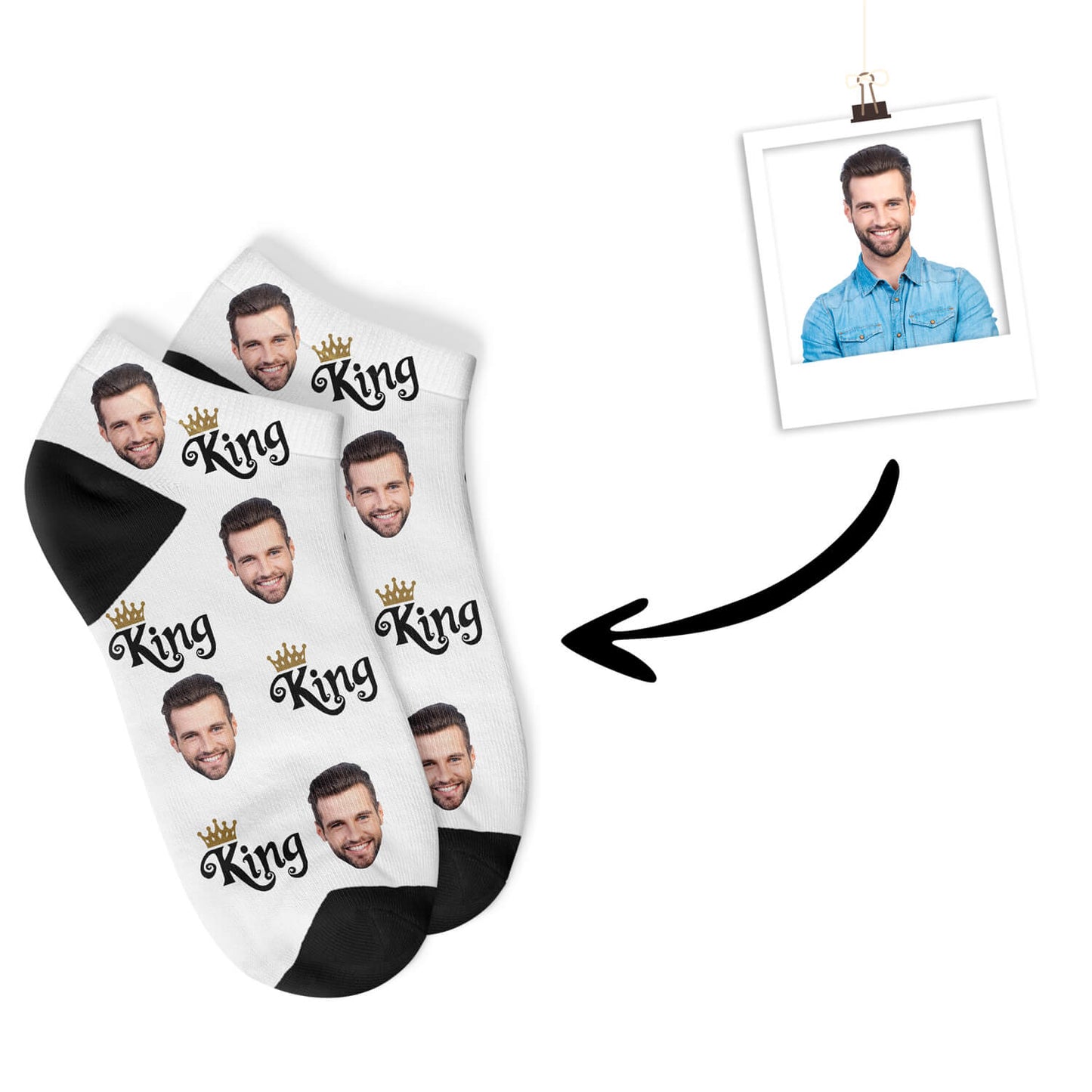 Personalisierte King Sneakersocken