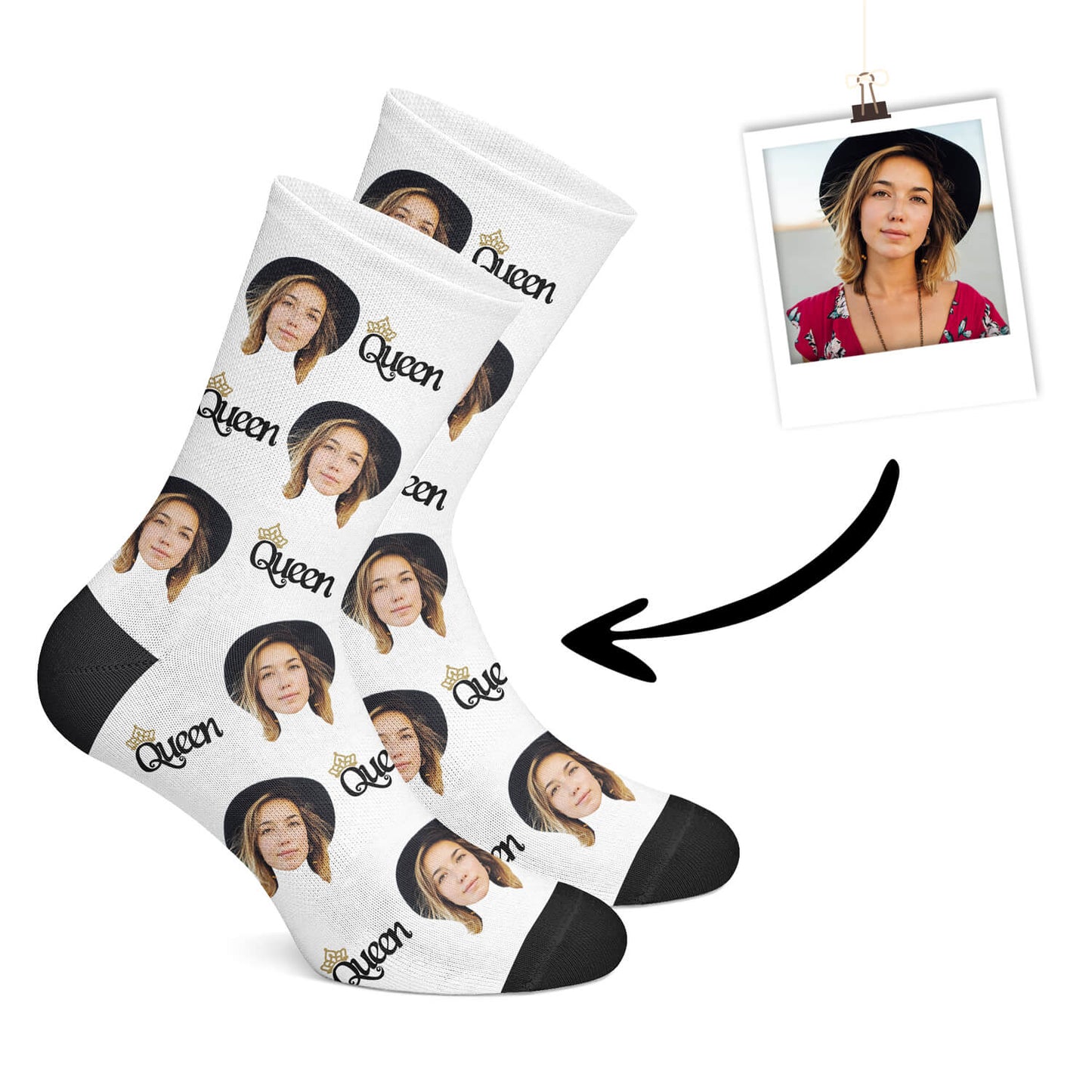 Personalisierte Queen Socken