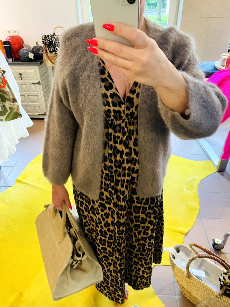 Wildledertasche im THE ROW Margaux Stil, Handtasche Maxi 43cm mit Schulterriemen Beige, echtes Wildleder