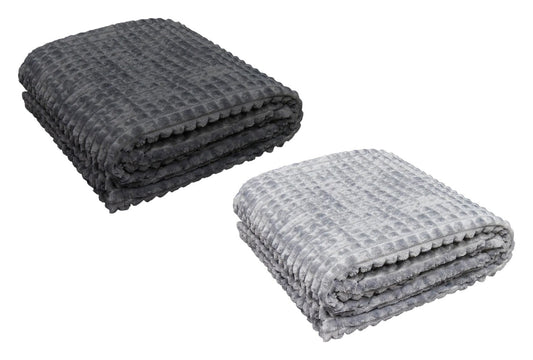 Wohndecke » Kuscheldecke » Decke Flanell in Waffeloptik » Tagesdecke 150x200cm