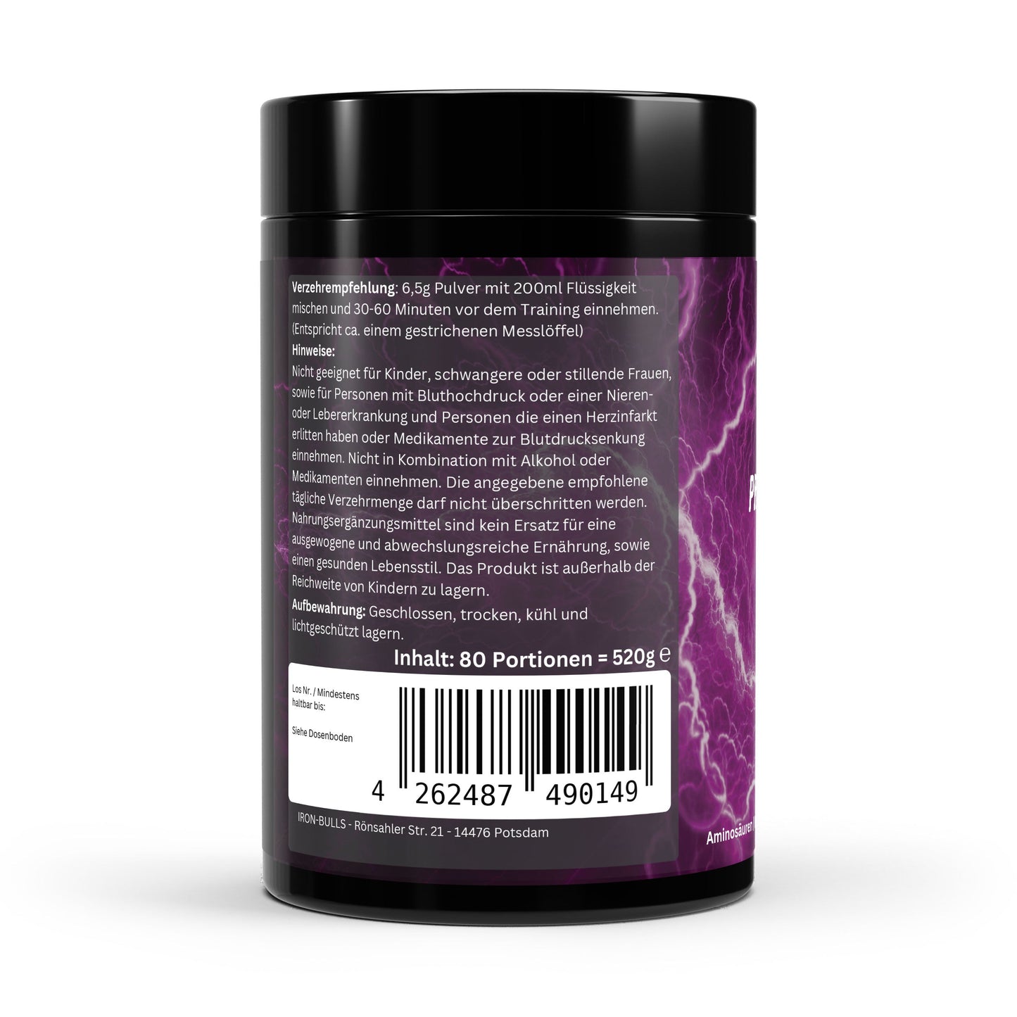 Pre-Workout Booster Himbeere - 520g