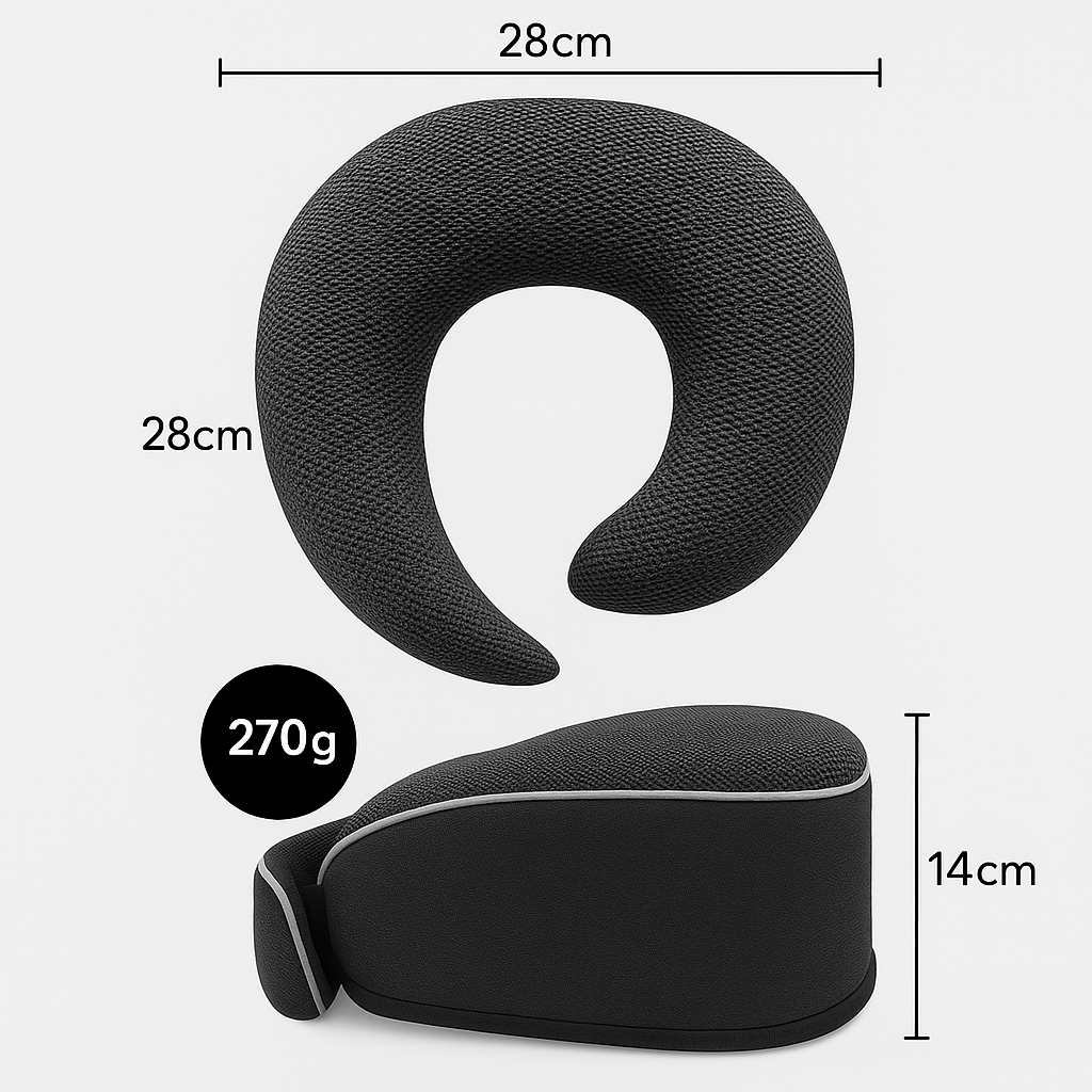 Nackenkissen für erholsamen Schlaf nach der Haartransplantation – kompakt, komfortabel & ideal für Reisen