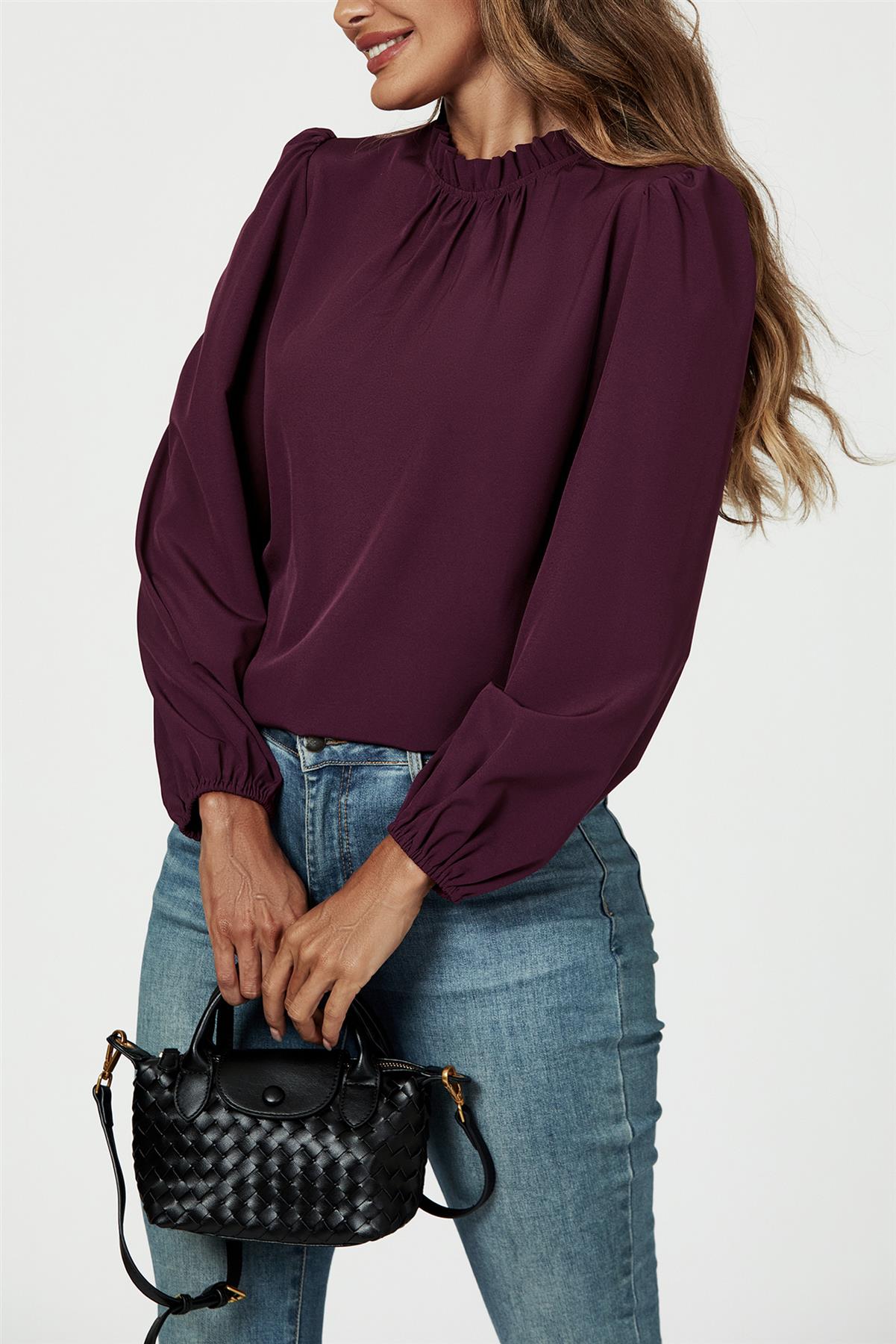 Braided Mini Top Handle Bag In Black - AXON