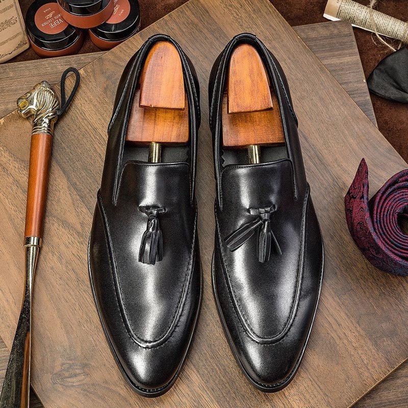 Business Casual Tassel Leather Shoes Men - AXON