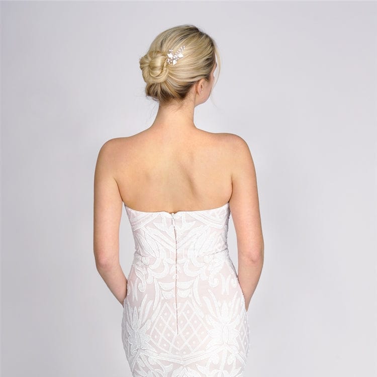 Haarnadel mit silbernen oder goldenen Blättern