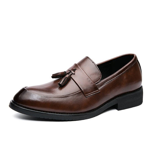 Casual Men Loafers Classic Tassel Men Leather Shoes Wedding Men Dress - AXON