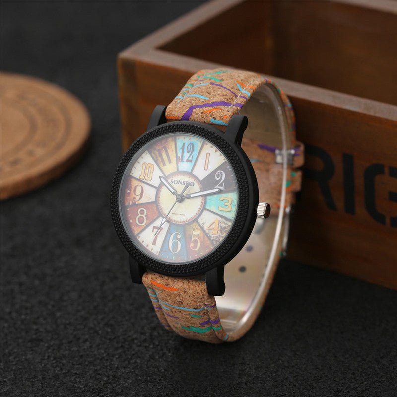 Casual Vintage Leather Women Quartz Wrist Watch Gift Clock - AXON