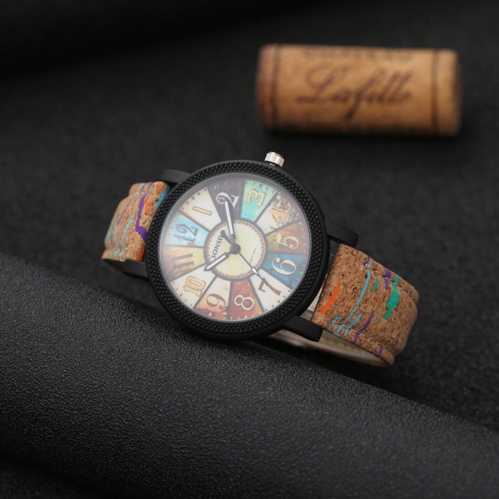 Casual Vintage Leather Women Quartz Wrist Watch Gift Clock - AXON