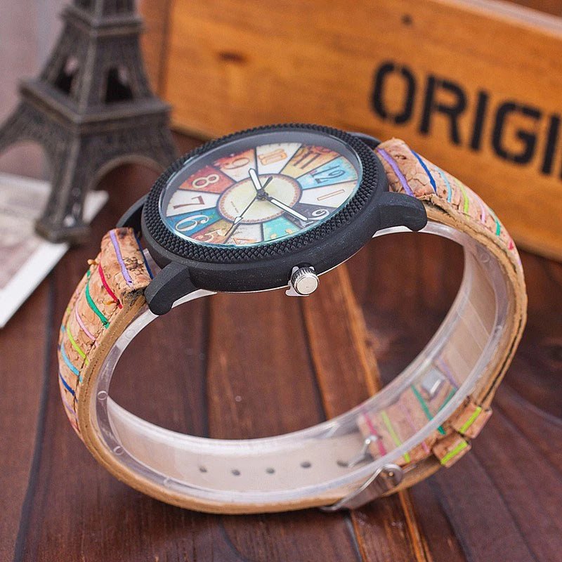 Casual Vintage Leather Women Quartz Wrist Watch Gift Clock - AXON