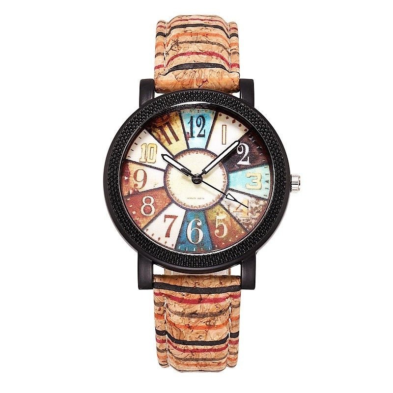 Casual Vintage Leather Women Quartz Wrist Watch Gift Clock - AXON