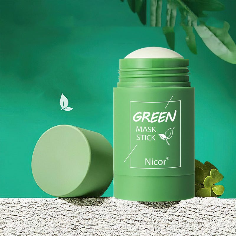 Cleansing Green Tea Mask Clay Stick Oil Control Anti - Acne Whitening Seaweed Mask Skin Care - AXON